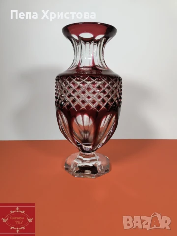 Ваза от двукомпонентен немски кристал WMF