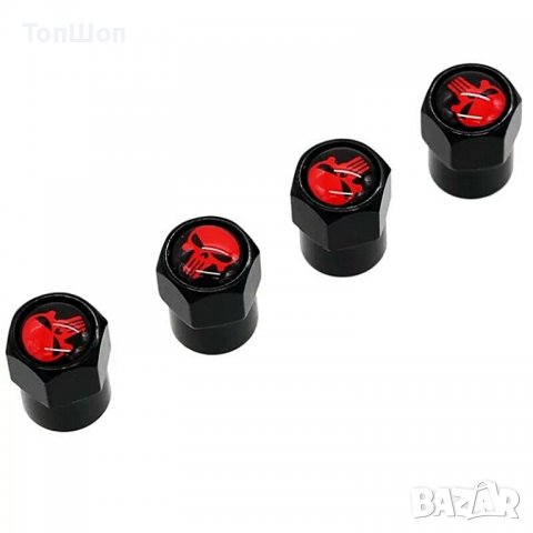 Капачки за вентили - Punisher - Red, снимка 4 - Аксесоари и консумативи - 38516448