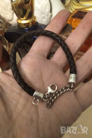 THOMAS SABO оригинална гривна кожа и сребро намалена , снимка 6 - Гривни - 43674886