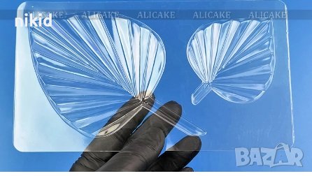 Оригами листо листа тропически стенсил форма шаблон подложка с релеф отпечатък за торта шоколад молд, снимка 5 - Форми - 36769313