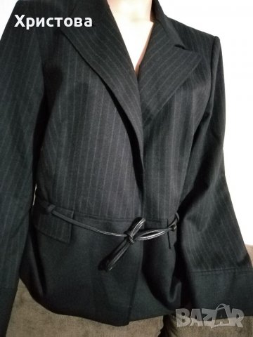 Стилно черно сако, XL, снимка 3 - Сака - 39032250