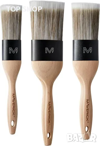 Maverick Четки за рисуване 190 Series права нарязана овална глава Memex с FSC дърво 1,5", 2", 2,5", снимка 5 - Пана - 49629235