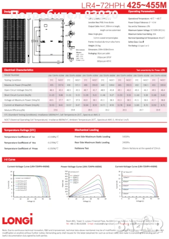 Фотоволтаичен панел Longi LR4-72HIH 450Wp, снимка 2 - Друга електроника - 53344365