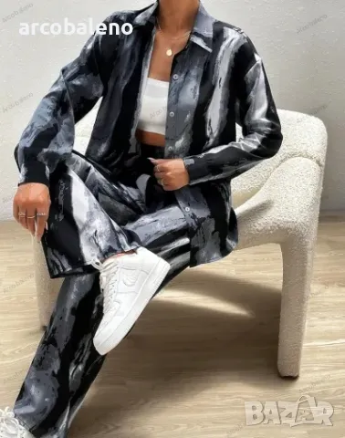 Ежедневен моден дамски комплект от две части с щампа, 3цвята , снимка 3 - Комплекти - 42026505