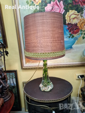 Рядка антикварна белгийска кристална настолна лампа Val Saint Lambert , снимка 7 - Антикварни и старинни предмети - 50822112