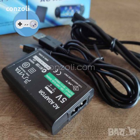  Зарядно устройство адаптер с USB кабел за PlayStation Vita PCH-1XXX FAT конзоли, снимка 4 - Аксесоари - 35380306