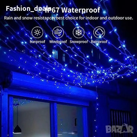 Нови Външни слънчеви светлини 3×3m 300LED с дистанционно управление Декорация, снимка 4 - Други стоки за дома - 42945471