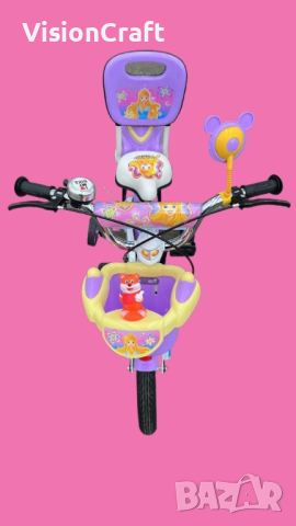 Детски велосипед 14 инча , циклама, снимка 4 - Детски велосипеди, триколки и коли - 44883644