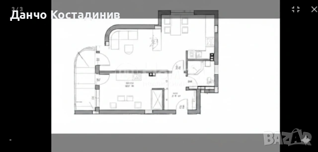 Двустаен, снимка 3 - Апартаменти - 53538650