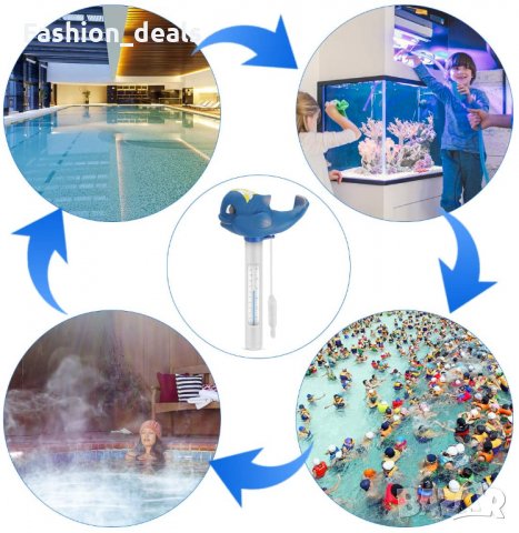 Нов термометър за плувен басейн, спа центрове, джакузита, аквариуми, снимка 4 - Басейни и аксесоари - 33611365