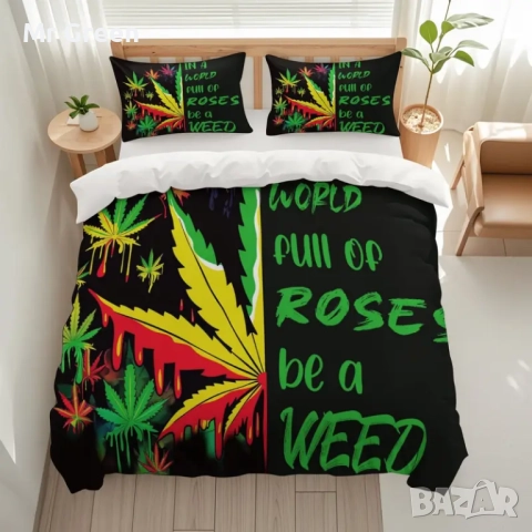 Комплект от три части, снимка 2 - Покривки за легло - 52372581