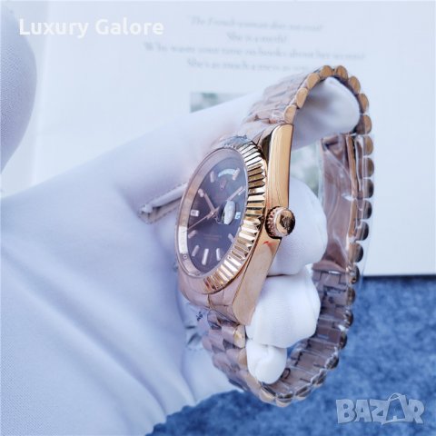 Mъжки часовник Rolex Day Date Presidential Everose Gold Chocolate с автоматичен механизъм, снимка 5 - Мъжки - 38206579