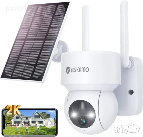 нова безжична WiFi камера за наблюдение / YESKAMO 3MP Ultra HD, снимка 1 - HD камери - 48309309