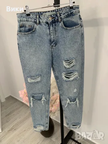 Дънки MOM с висока талия, снимка 3 - Дънки - 49386327