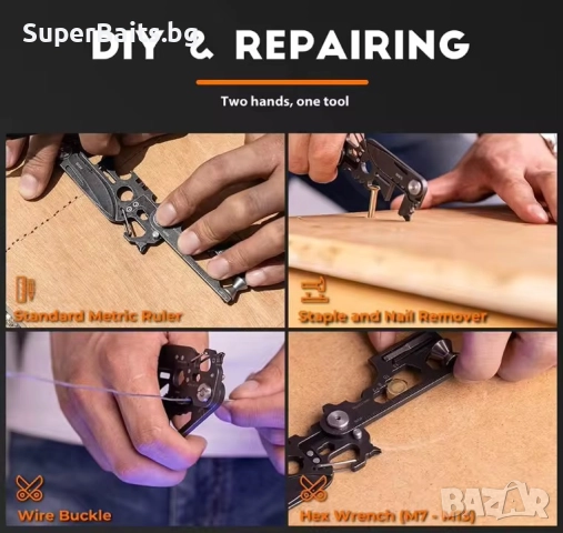 Универсален MultiTool - Pocket Tool 30 в 1, снимка 4 - Екипировка - 52772228