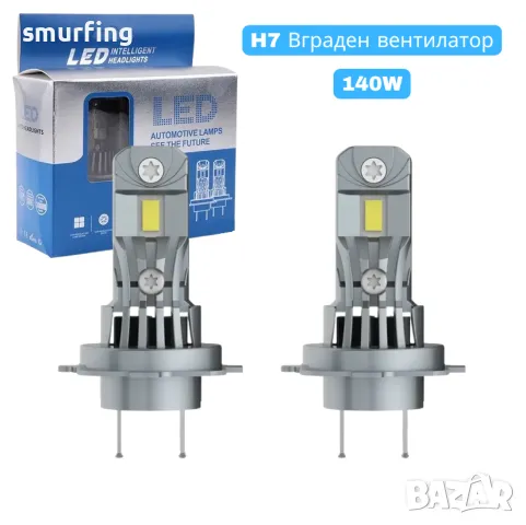 Мощни LED Крушки за фарове Н7 за директен монтаж без преправяне!, снимка 1