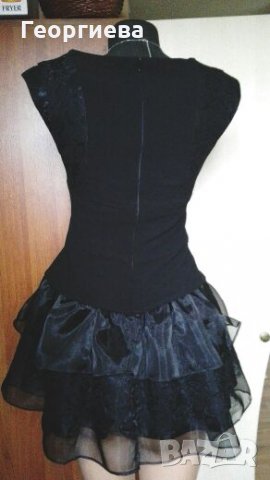 Черна официална(бална) рокля 👗🍀🌹 S р-р👗🍀🌹арт.500, снимка 2 - Рокли - 26920796