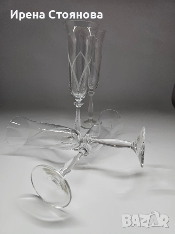 Bohemia, серия Angela кристалин. Общо са 5 модела по 4 броя чаши. Общо 20 броя чаши. , снимка 9 - Чаши - 53391115