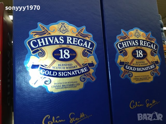 chivas regal 18-празно шише 1бр и кутия 1807220951, снимка 3 - Колекции - 37421785