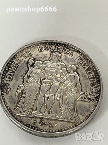 Сребърна монета Франция 10 франка, 1970, снимка 8 - Нумизматика и бонистика - 52606698