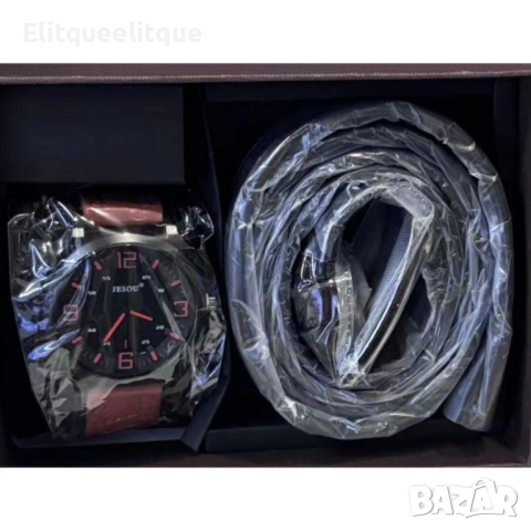 Стилен мъжки комплект - Часовник и колан, снимка 6 - Бижутерийни комплекти - 52333670