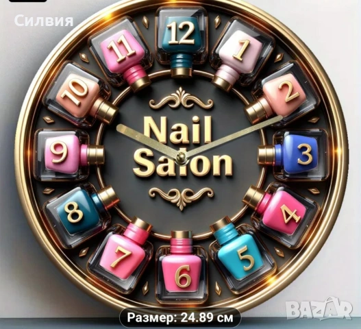 Стенен часовник. Nails, снимка 2 - Други стоки за дома - 53588305