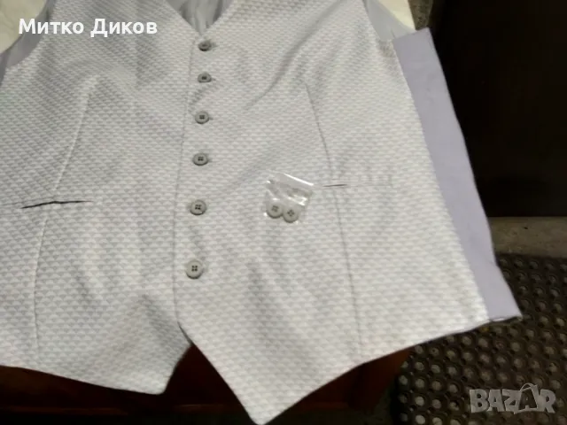 елегантен елек нов ЦЕРЕМОНИАЛНА ЖИЛЕТКА В СИВО размер М-Л, снимка 2 - Костюми - 48513341