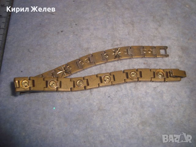 СТАРА МАЙСТОРСКА РЪЧНА ИЗРАБОТКА БРОНЗОВА ПОЗЛАТЕНА РЕТРО АР НУВО ГРИВНА 10013, снимка 7 - Антикварни и старинни предмети - 37026590