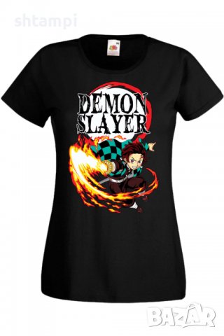 Дамска тениска Аниме Манга Demon Slayer Tanjiro Kamado 01,Анимация,игра,Празник,Повод.