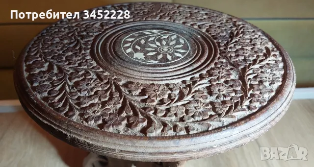 дърворезба масичка винтидж сгъваема за ценители , снимка 7 - Антикварни и старинни предмети - 49864567