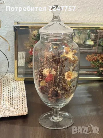 Ваза със сухи цветя, снимка 5 - Вази - 47577053