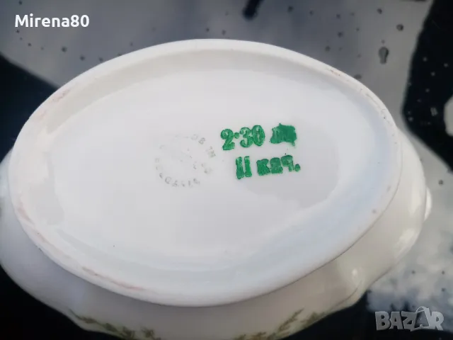 Сосиера български порцелан - мащерка, снимка 2 - Сервизи - 49776165