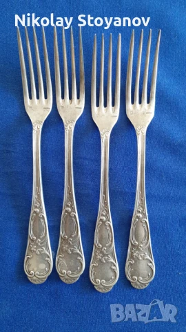 Сребърни вилици - Царска Русия - 285 гр. - Проба 875, снимка 2 - Нумизматика и бонистика - 51326044