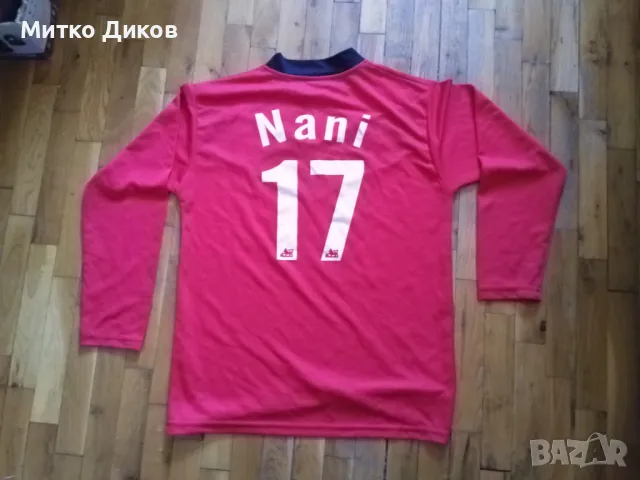 Манчестър юнайтед футболна тениска дълъг ръкав №17 Нани размер С, снимка 5 - Футбол - 47656219