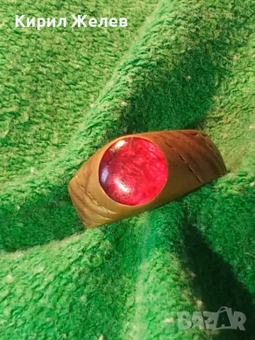 Старинен РЕТРО ОРНАМЕНТИРАН СКЪПОЦЕНЕН БРОНЗОВ ПРЪСТЕН МАЙСТОРСКА ИЗРАБОТКА с ФАСЕТИРАН ГРАНАТ 45571, снимка 14 - Антикварни и старинни предмети - 46511064