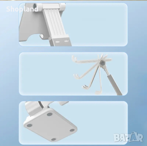 Универсална сгъваема стойка за телефон, снимка 3 - Селфи стикове, аксесоари - 44854976