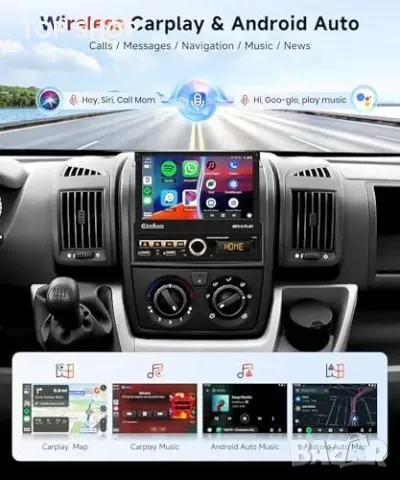 Ново CarPlay Android Auto Bluetooth Радио 1DIN + Камера за Заден Ход, снимка 3 - Друга електроника - 49804775