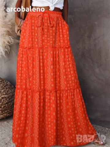 Дамска пола в бохемски стил, 8цвята  , снимка 13 - Поли - 40377548