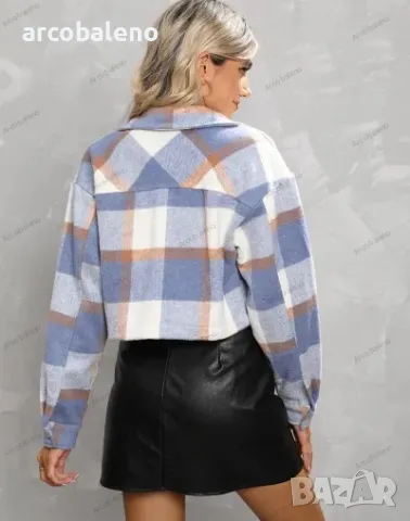 Дамско вълнено късо палто, 5цвята, снимка 18 - Якета - 39977405