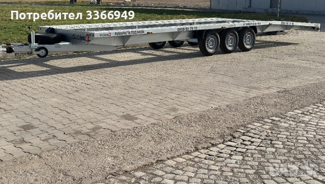 Двойна автоплатформа под наем / 8.50м Х 2.10м / 2720кг полезен товар, снимка 5 - Ремаркета - 44750282