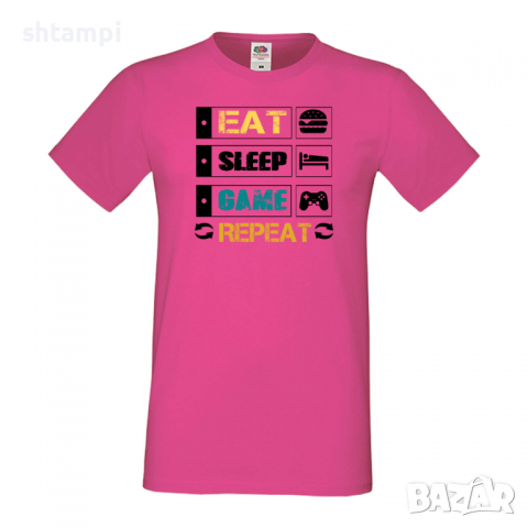 Мъжка тениска Game 2,Eat,Sleep,Game,Anime,Repeat,Ядене,Спане,Геймс,Подарък,Повторение,Празник,Игри, снимка 12 - Тениски - 36419069