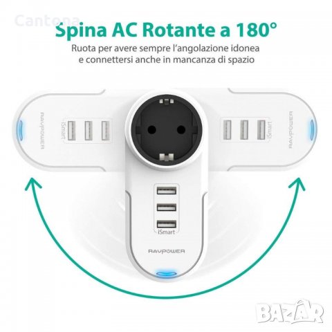  RAVPower USB зарядно за телефони и мобилни устройства, 3x USB-A и  RAVPower USB зарядно за телефони, снимка 4 - Друга електроника - 33656190