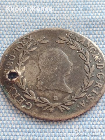 Сребърна монета 20 кройцера 1795г. Франц втори Будапеща Австрия 18705, снимка 5 - Нумизматика и бонистика - 42944181