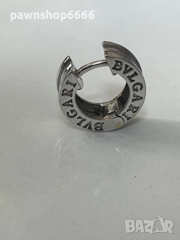Златна обеца 14 карата BVGARI, снимка 6 - Обеци - 51462331
