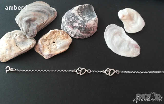 Нежна и изящна сребърна гривна - модел В017, снимка 4 - Гривни - 53411056