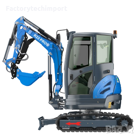 Мини багер Rippa R22 Pro – 2.4 т – KUBOTA (3 цилиндъра)+ Климатик, снимка 7 - Индустриална техника - 52719794