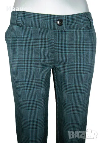 ILTOKONI Памучен панталон в черно и зелено каре