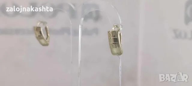 Нови Златни обеци-1,60гр/14кр, снимка 5 - Обеци - 47450602