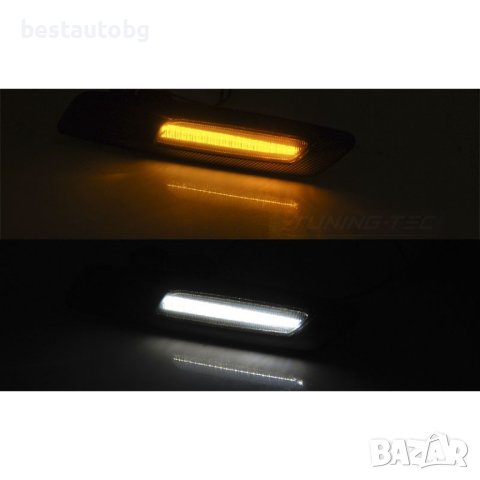 Диодни мигачи F10 за BMW E60/E61/E90/E91/E92/E93/E81/E82/E87 карбон, снимка 3 - Аксесоари и консумативи - 43622500