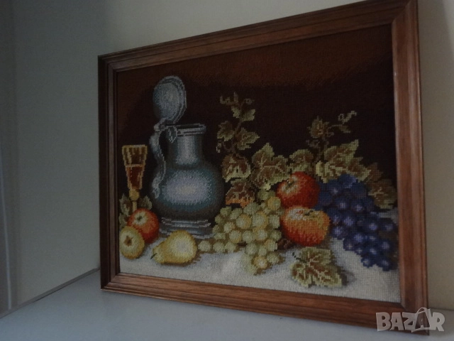 Немски гоблен - натюрморт, снимка 9 - Гоблени - 52529973